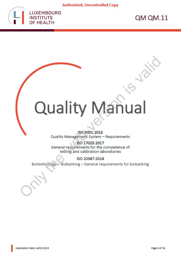 LIH Quality Manual  